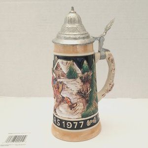 VINTAGE BAVARIAN LIMITED BEER STEIN CHRISTMAS 1977